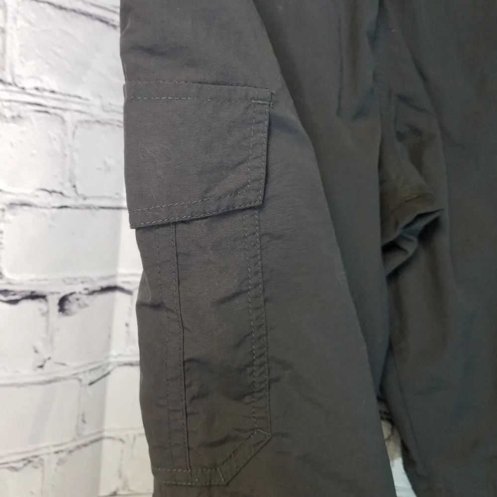 Eddie Bauer gray nylon cargo shorts